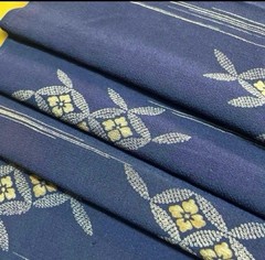 Antique Silk Fabric No478 Vintage Japanese Textile Timeworn 120cm Rare