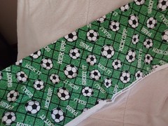 FABRIC FLANNEL SOCCER PATTERN 36 IN X 12 IN