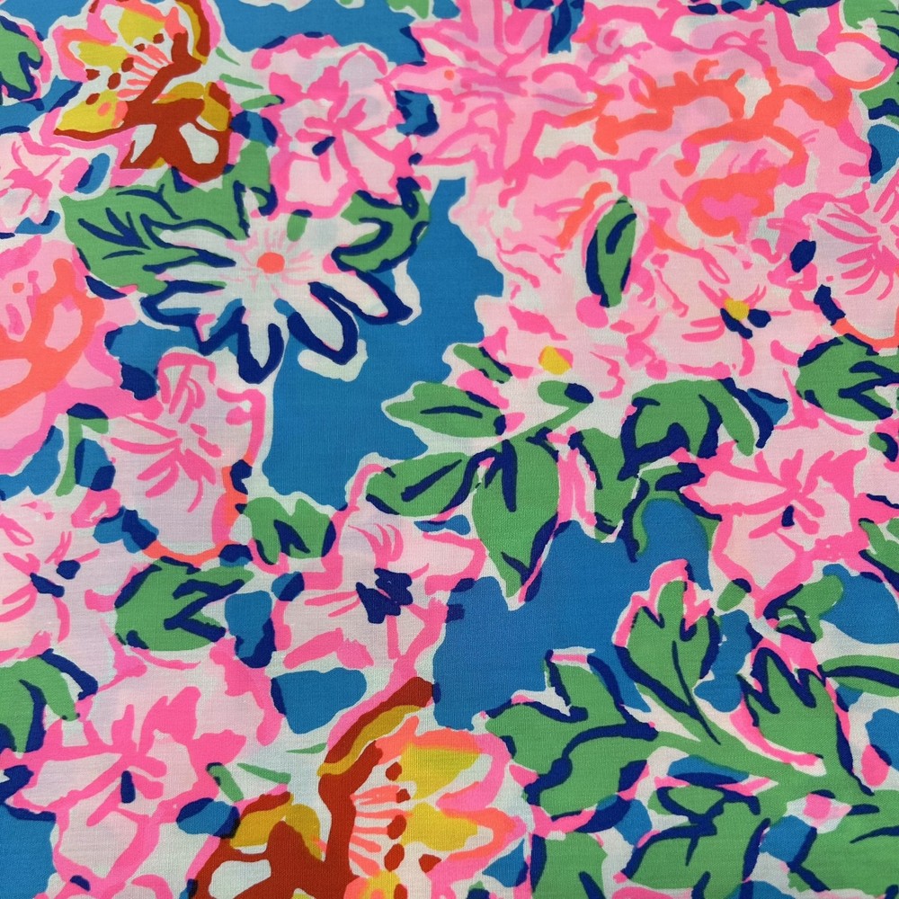 Lilly Pulitzer Cotton Poplin Fabric Multi Rose To The Occasion 36″ X 57″