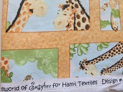 OOP Susybee Zoe Giraffe Nursery Baby Growth Chart Fabric Panel Hamil