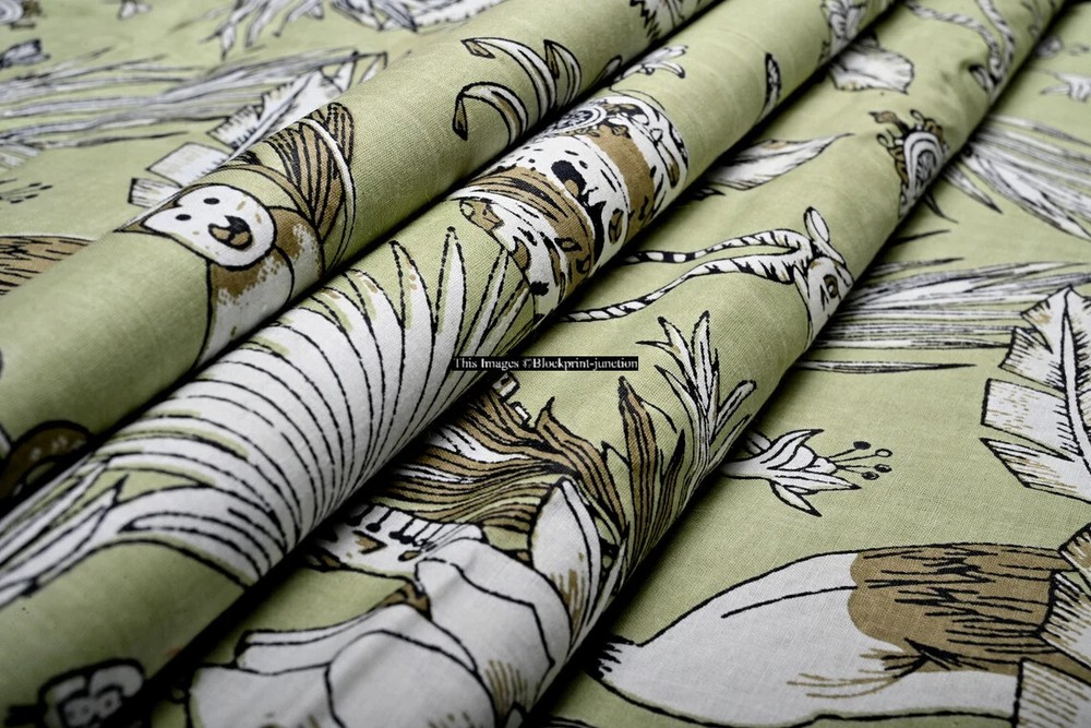 20 yard Handmade Printed Cotton Animal Crafts Sewing Dressmaking Fabric