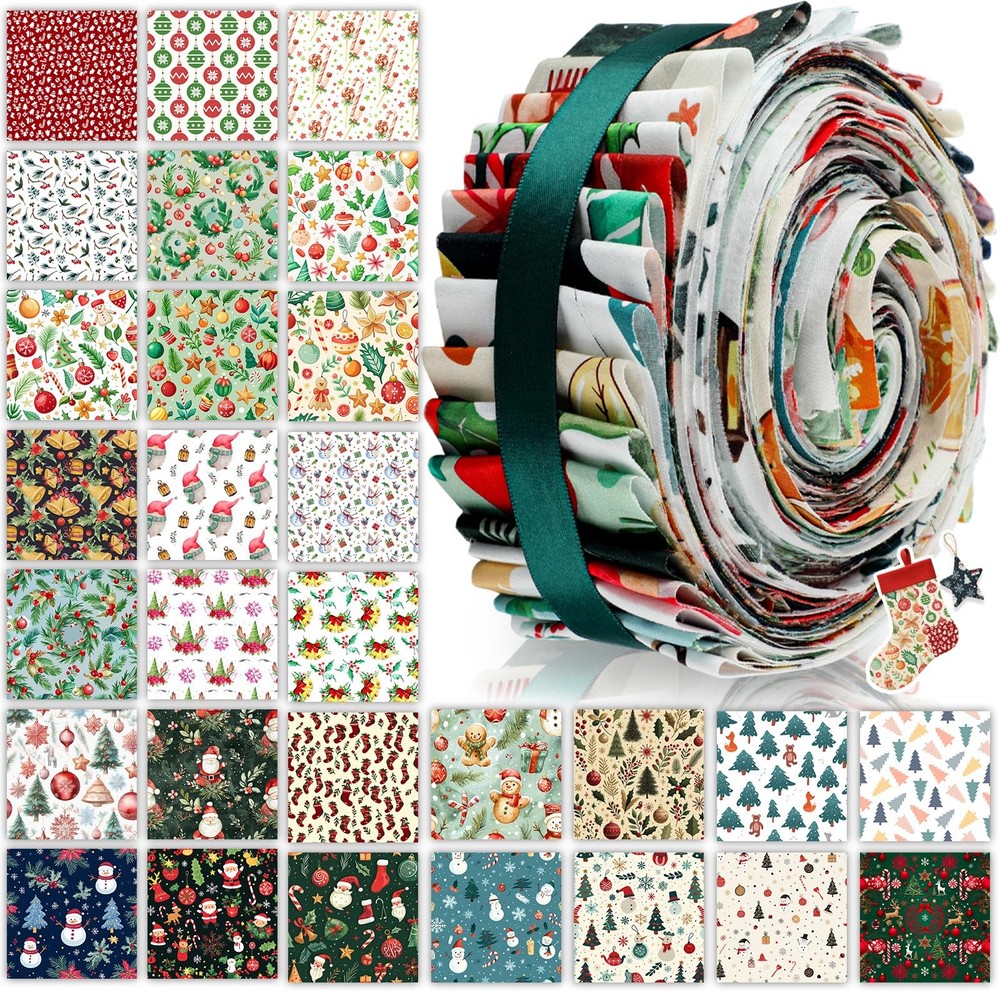 Valentines Quilting Fabric Roll 2.6 x 40 Inch Cotton Strips Jelly 60 PCS