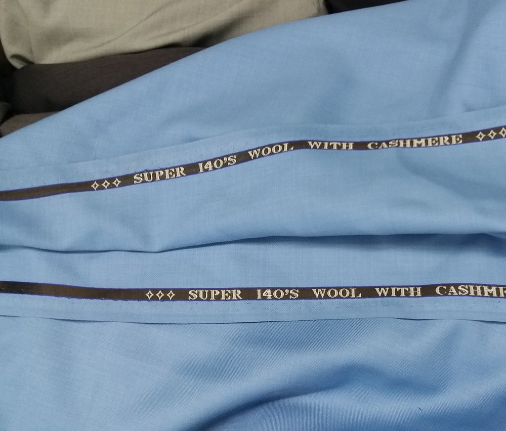 Light Blue Suiting fabric best for Suit Pants Jacket Wool Suit Fabric