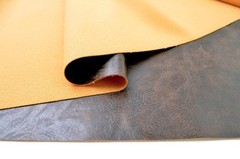 1 Yards 54″ X 36″ Dark Brown Faux Leather Fabric Distressed Crazy Horse Soft Fak