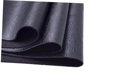 Thick 1 Yard Faux Leather Fabric – Soft Skin Grain PU – 54″ x 36″ – Black