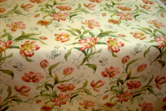 1 of 8 Yds Colefax & Fowler Fabric Delft Tulips Floral Upholstery 54″w BTY
