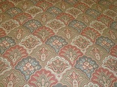 VTG One Yd CYRUS CLARK BANKURA Shell cotton DRAPERY FABRIC 54″ x 36″ (6 left)