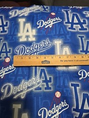 Los Angeles Dodgers Blue Crew Fabric Cotton 1 Yard 44 ” Wide