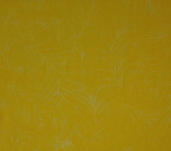 Island BATIK Cotton Fabric Yellow Palm HALF YARD BTHY