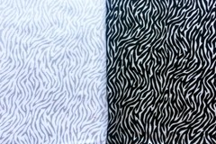 2 Half Yard Silver & Black Zebra Print Fabric -100% Cotton (318-2)