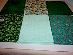 VINT/NEW (6) SHADES OF GREEN FQ’S Cotton/Quilt/Sew/Craft Fabric18 X 22 LT134
