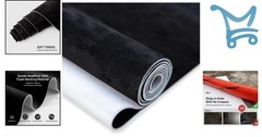Suede Auto Headliner Fabric Black 98x60in Foam Backing for Car Truck SUV RV