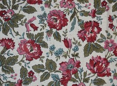 Vintage Homespun Floral Cotton Fabric Cottage-Core Roses 1 Yard 17″ x 44″