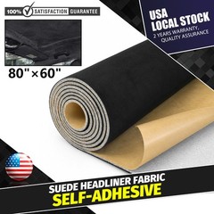 80×60 Inch Black Headliner Fabric Material DIY for Car/Truck/SUV Roof Upholstery