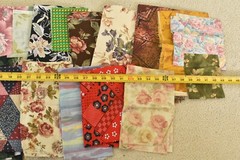 Lot, Large-Print Quilt Cotton Pieces & Scraps, 2 Pounds & 8 Ounces, S108