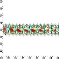 Opulent Resin Rhinestone Iron On Gel Backed Trim Sold By The Yard