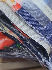 2x Lot Blue Red Apple Print Cotton Sewing Craft Quilting Fabric Interior