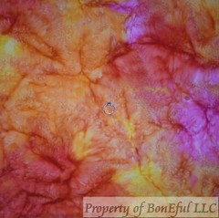 BonEFul FQ Cotton Quilt Orange Tone Batik Marble Crinkle Texture Blender Pumpkin