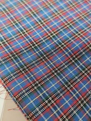 Red Blue White Green Yellow Plaid Woven Cotton Quilting Sewing Fabric 46″ X 2yds