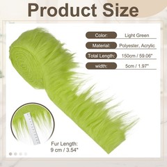 Faux Fur Fabric Plush Faux Fur Fluffy Fuzzy Fabric for Crafts Light Green,