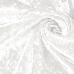 White Stretch Crushed Velvet Fabric by the Yard, 1 Yard 63″ Wide Soft Fabric Lux