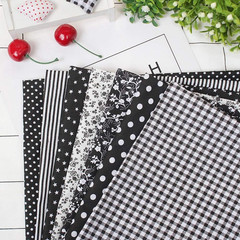 Pre Cut Cotton Fabric Bedding, 7Pcs 25X25Cm Assorted Squares Quarters Bundle for