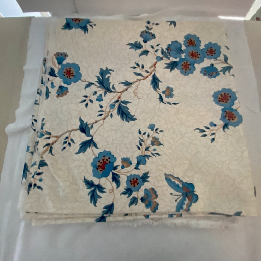 Waverly Vintage Floral Fabric 100% Cotton Made in USA 1.5 yards 56″ wide