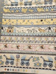 Mumms The Word, Debbie Mumm Vintage Fabric Baby Theme 1 Yard X 44 In