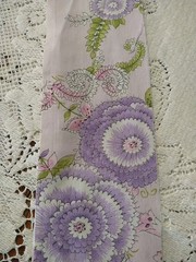 REMNANT Purple Floral Flowers 33″ x 3.5″ Bellflowers Ferns Large Floral