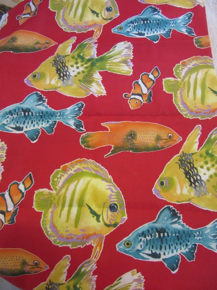 Richloom Solarium TROPICAL FISH Heavyweight Fabric 1 yard 36×54