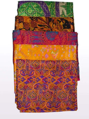 Women’s 10Pc Lot Vintage Art Silk Sari For Art & Craft Work Indian Saree Fabric
