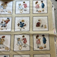 Precious Memories Squares Bessie Pease Cotton Fabric Quilting Treasures 1/2 Yard