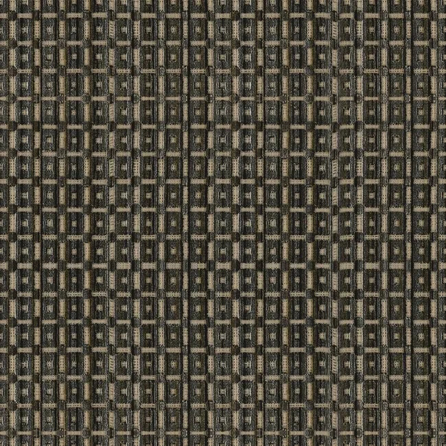 Groundworks Geometric Cut Velvet Upholstery Fabric- Menger Velvet Ebony 1.85 yd