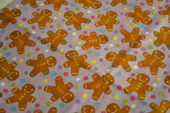 “Candy Christmas Gingerbread” Holiday Fabric Approx 1.5 yds
