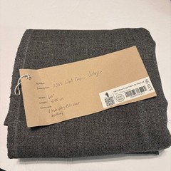 100% Wool Crepe Fabric Gray 60″ Wide 4.25 Yards Vintage Dress Suit