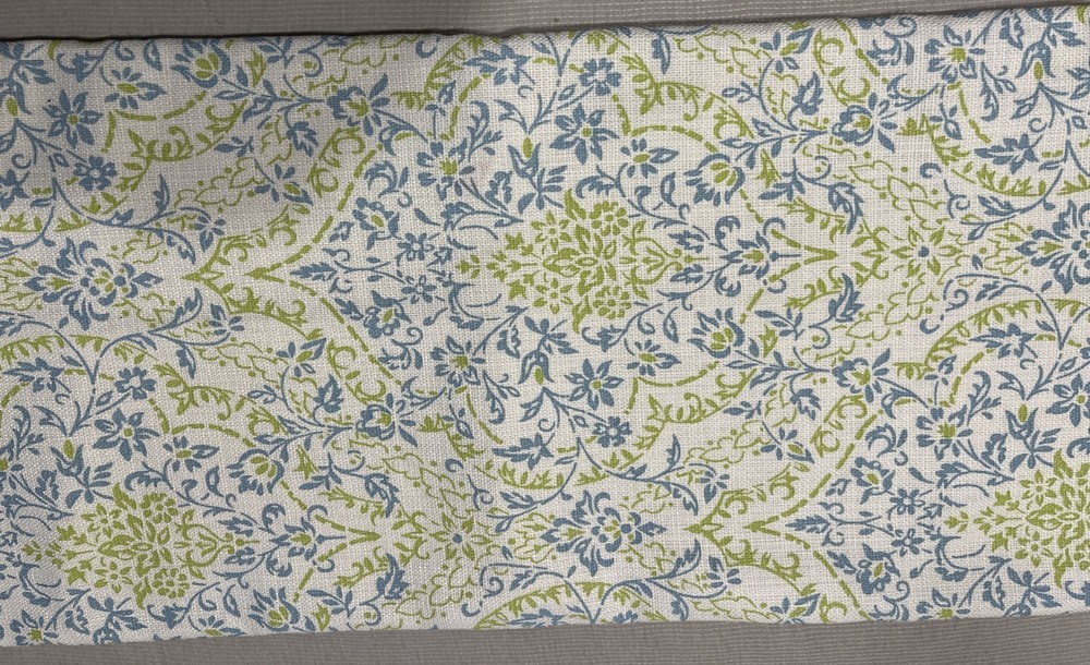 Fabric Cloth Chris Stone California 2006 Blue Green Floral 41″x55″