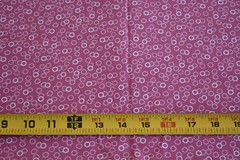 By 1/2 Yd, White Circles on Pink Quilt Cotton, Richlin, N4131