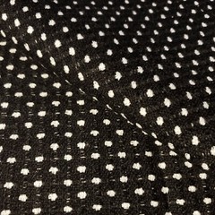 BLACK WHITE SWISS DOT TWEED FABRIC 58″ BY THE SMAL POLKA DOT FASHION FABRIC