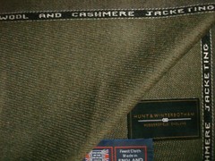 LAMBSWOOL & CASHMERE JACKETING FABRIC MADE IN ENGLAND BY Hunt & Winterbotham= 2m