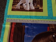 Farm Animals Panel FreeSpirit Lamb Rooster Horse Bull Pig Donkey Lime