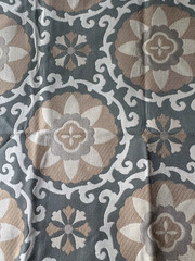 Exotic Suzani Seagrass Fabric Remnant 24″x24″