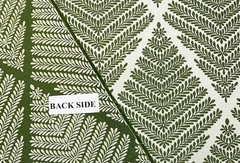 BALLARD DESIGNS EMMELINE IVY GREEN GEO CRYPTON PERFORMANCE FABRIC BY YARD 55″W