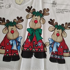 Daisy Kingdom Rockin’ Rudy Fold-Up Reindeer Dolls Fabric Panel Cut and Sew