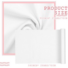 Tudomro 2 Yard 100% Cotton Muslin Fabric White, 59 Inches Wide Natural Cotton…