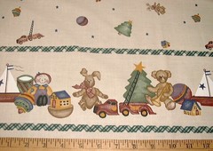 DAISY KINGDOM Fabric – CHRISTMAS TOYS BORDER – (18″) – READ DESCRIPTION!!