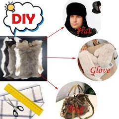 Natural Rabbit Pelt with Fur, Bulk Grade (10″x14″) – Crafts, Decor, Apparel