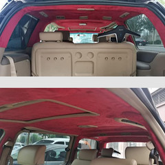 Wine Red Auto Suede Headliner Fabric with Foam Backing – 118″x60
