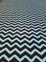 Sea green Chevron stripe Print spandex stretch Fabric wrinkle free 60”W Sold BTY