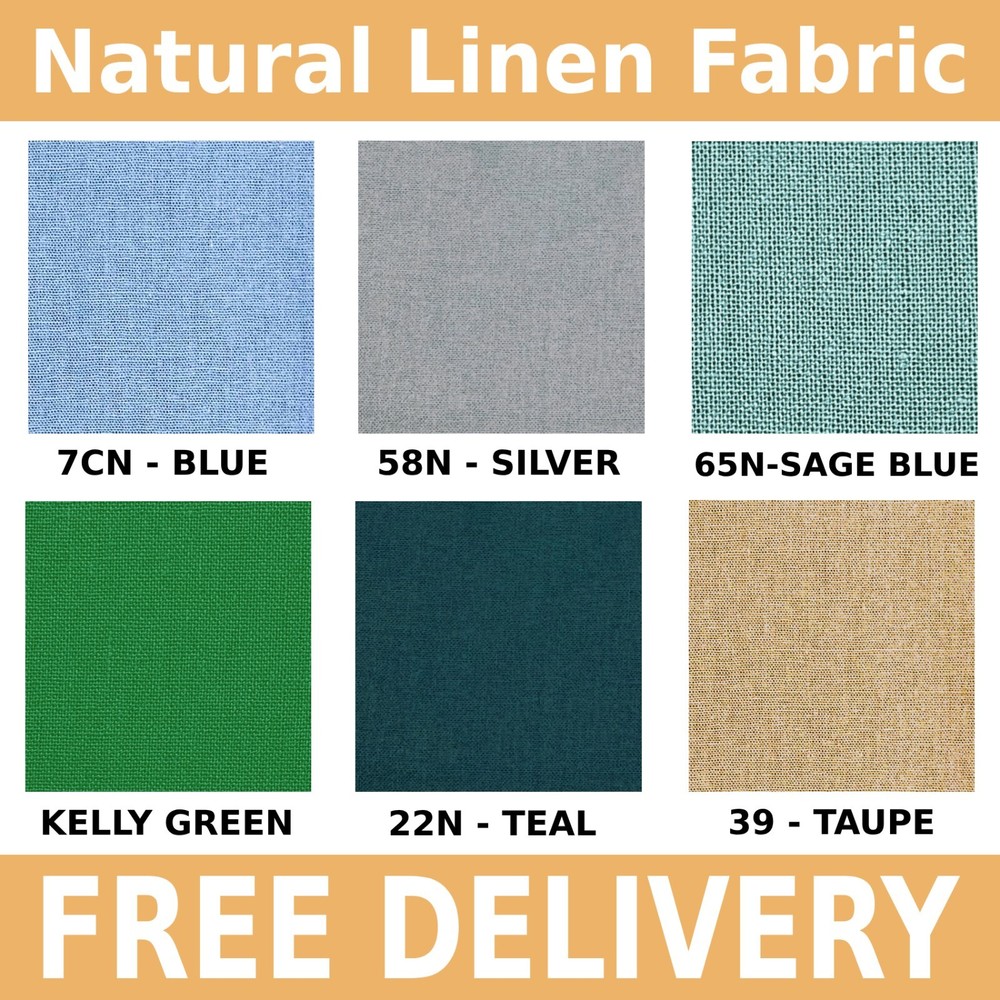 Assorted Linen Fabric – 55″ Wide – Sold by Yard/Many Colors – Free Shipping