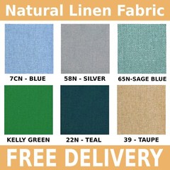 Assorted Linen Fabric – 55″ Wide – Sold by Yard/Many Colors – Free Shipping